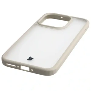 Etui Bizon Case Angelo do OnePlus 15 półprzezroczyste z beżową ramką