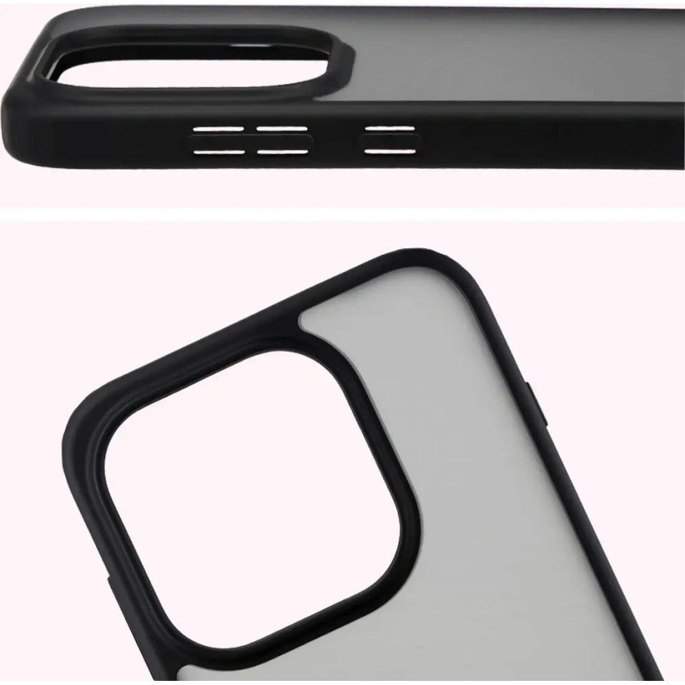 Etui Bizon Case Angelo do OnePlus 15 przydymione z czarną ramką