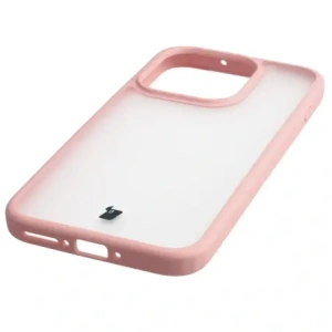 Etui Bizon Case Angelo do OnePlus 15 półprzezroczyste z jasnoróżową ramką