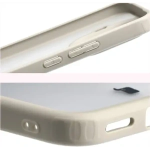 Etui Bizon Case Angelo do Xiaomi 15T Pro półprzezroczyste z beżową ramką