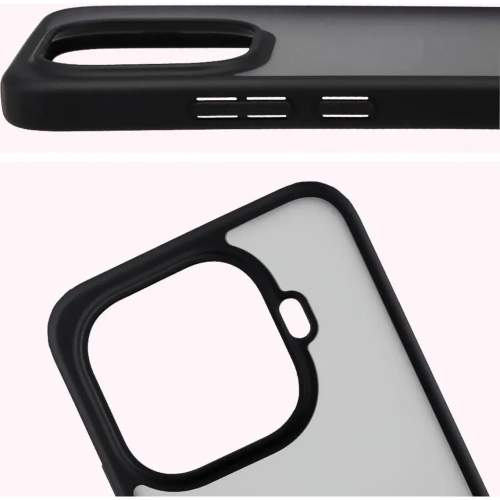 Etui Bizon Case Angelo do Xiaomi 15T Pro przydymione z czarną ramką