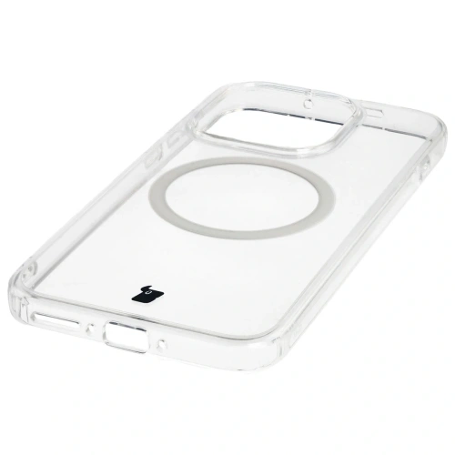 Etui z pierścieniem magnetycznym Bizon Case CrystalO do OnePlus 15 przezroczyste