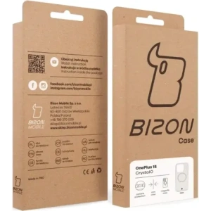 Etui z pierścieniem magnetycznym Bizon Case CrystalO do OnePlus 15 przezroczyste