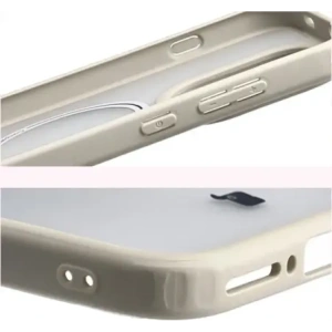 Etui z pierścieniem magnetycznym Bizon Case MatteO do OnePlus 15 przydymione-beżowe