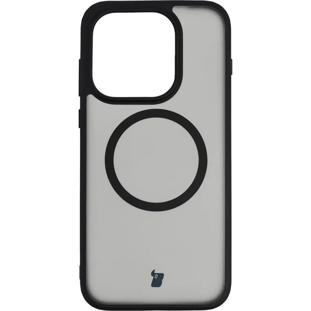 Etui z pierścieniem magnetycznym Bizon Case MatteO do OnePlus 15 przydymione-czarne