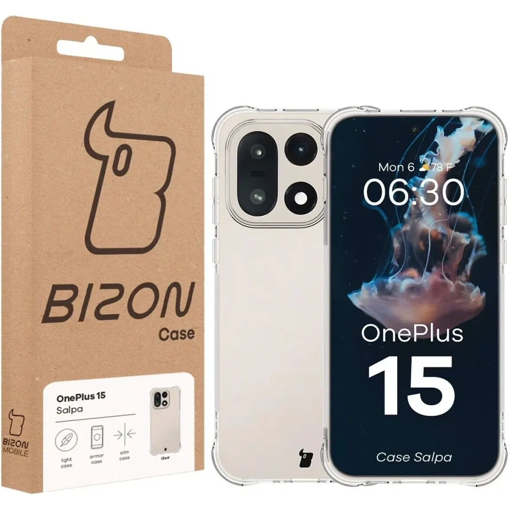 Elastyczne etui Bizon Case Salpa do OnePlus 15 przezroczyste