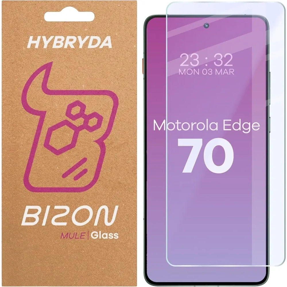 Elastyczne szkło hybrydowe Bizon Glass Mule do Motorola Edge 70