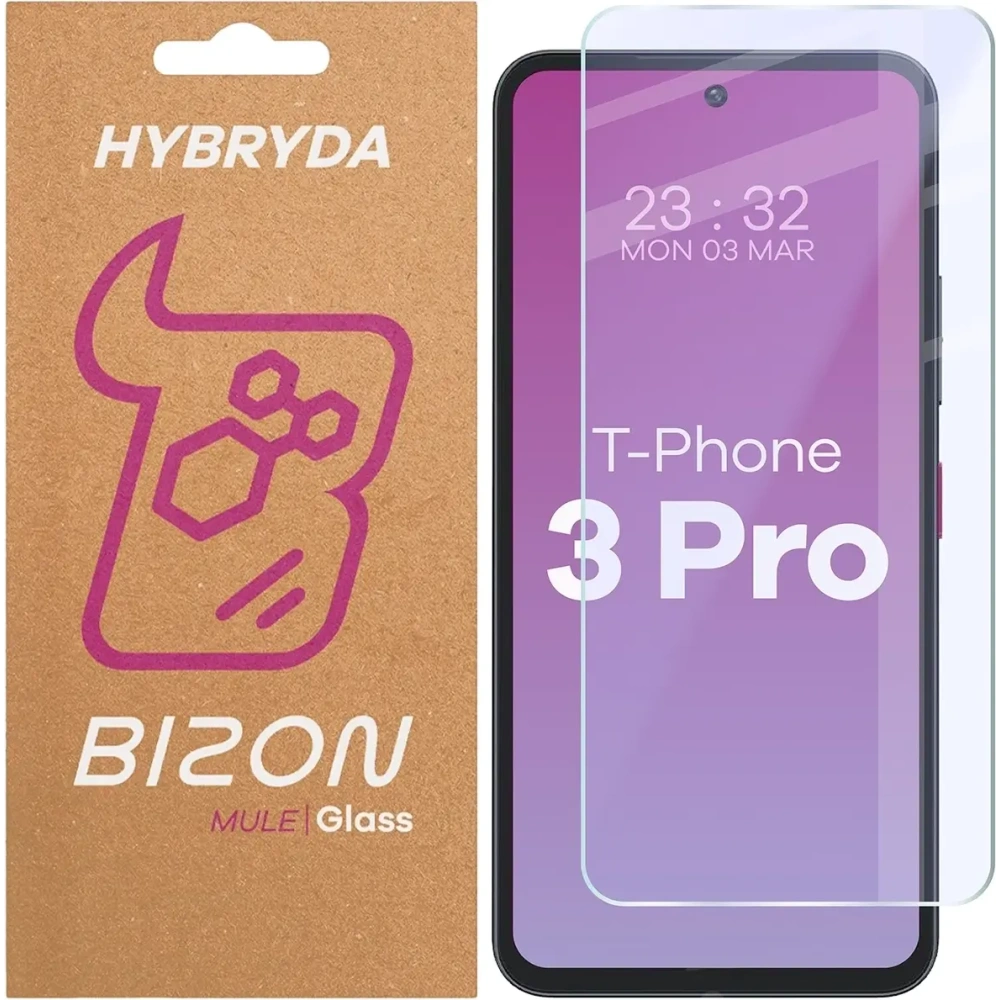 Elastyczne szkło hybrydowe Bizon Glass Mule do T Phone 3 Pro
