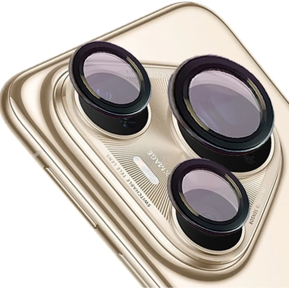 Szkło na aparat z aplikatorem Bizon Glass Snap Lens do Huawei Pura 80 Ultra czarna ramka