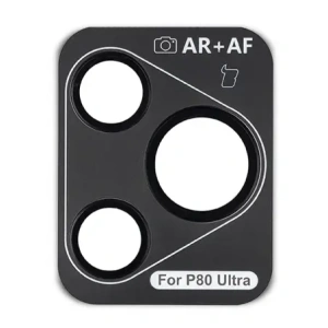 Szkło na aparat z aplikatorem Bizon Glass Snap Lens do Huawei Pura 80 Ultra czarna ramka