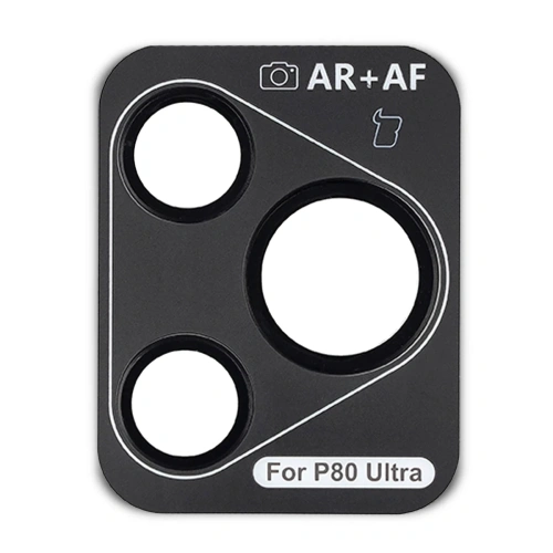 Szkło na aparat z aplikatorem Bizon Glass Snap Lens do Huawei Pura 80 Ultra czarna ramka