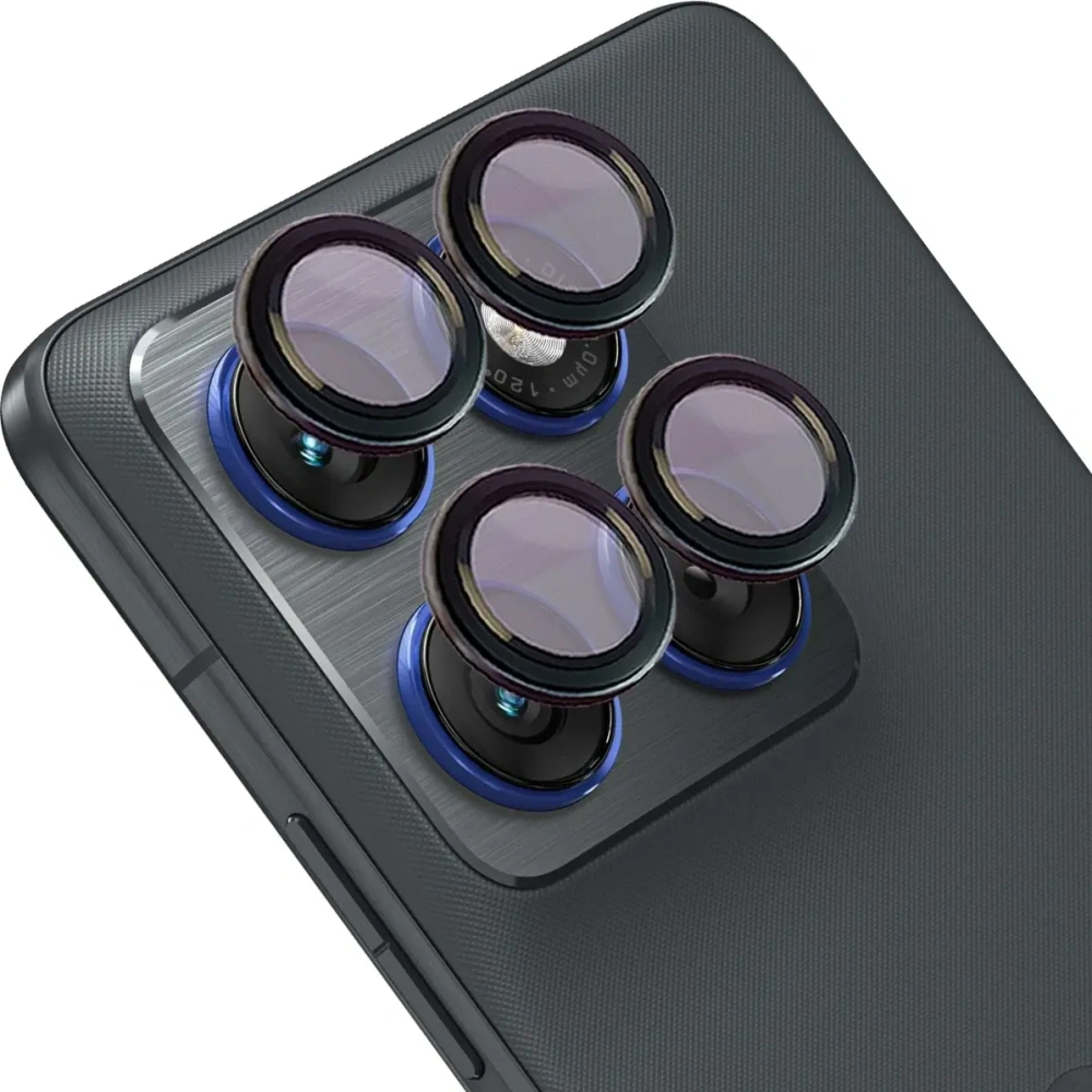 Szkło na aparat Bizon Glass Snap Lens do Motorola Edge 70 czarna ramka