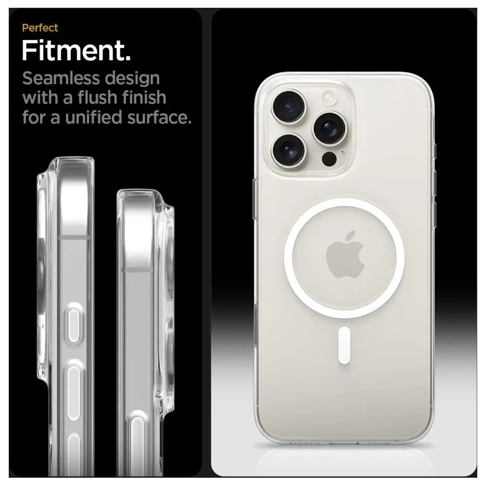 Etui Spigen Thin Fit Mag MagSafe do Apple iPhone 16 Pro Clear/white