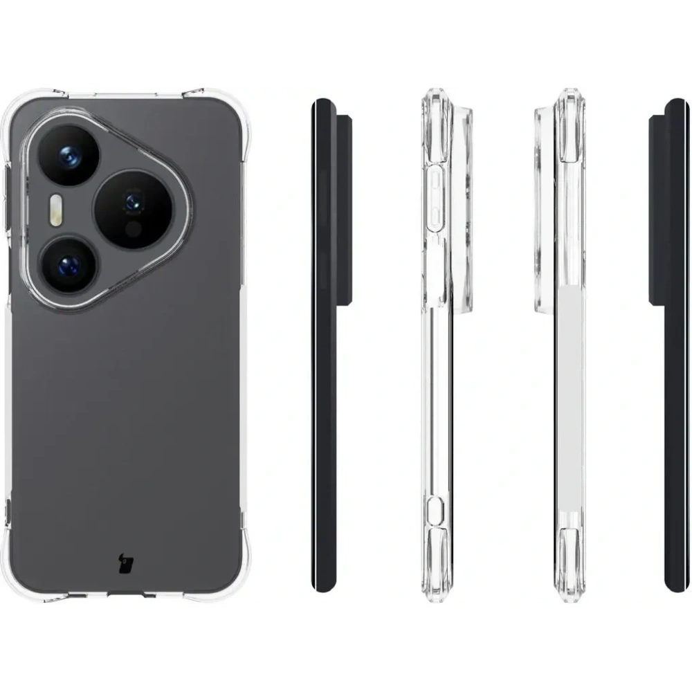 Elastyczne etui + 2x folia na ekran Bizon Case Clear Pack do Huawei Pura 80 Pro / Pro+ Plus