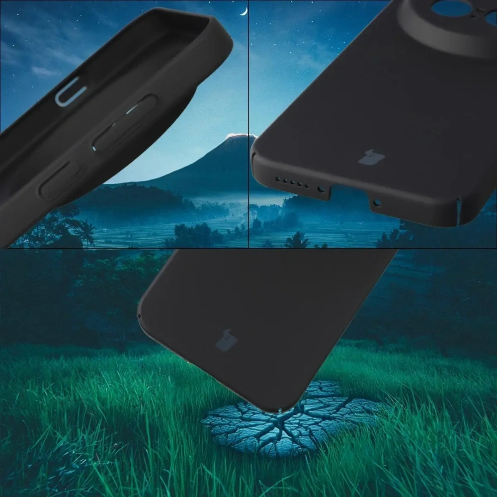 Etui Bizon Case Łupka do Vivo X300 Pro czarne