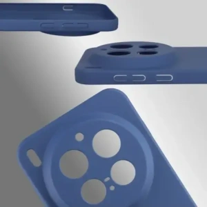 Etui Bizon Case Łupka do Vivo X300 Pro niebieskie