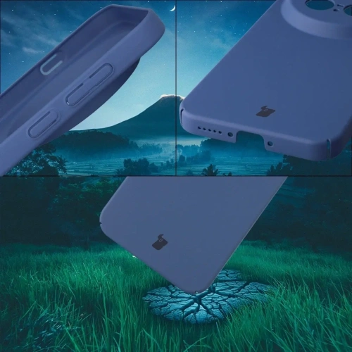 Etui Bizon Case Łupka do Vivo X300 Pro niebieskie