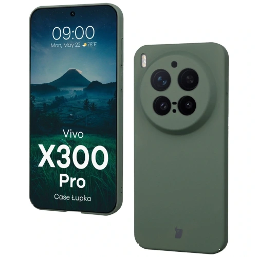 Etui Bizon Case Łupka do Vivo X300 Pro zielone