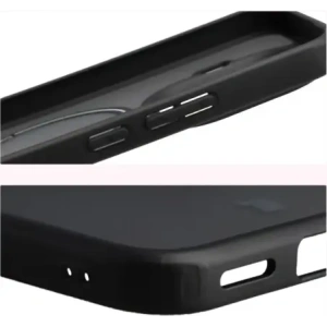 Etui z pierścieniem magnetycznym Bizon Case MatteO do Xiaomi 15T Pro przydymione-czarne