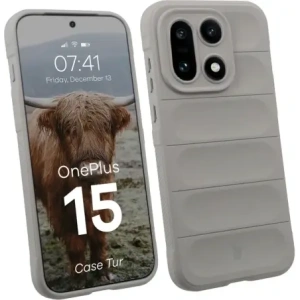 Pancerne etui Bizon Case Tur do OnePlus 15 jasnoszare