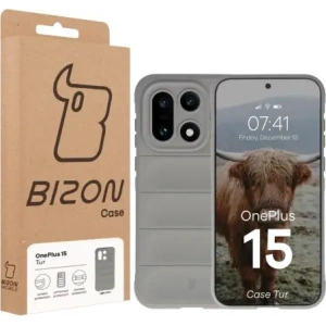 Pancerne etui Bizon Case Tur do OnePlus 15 jasnoszare