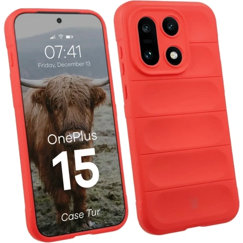 Pancerne etui Bizon Case Tur do OnePlus 15 czerwone