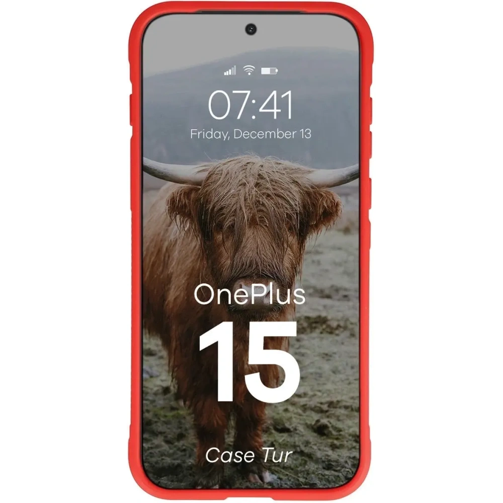 Pancerne etui Bizon Case Tur do OnePlus 15 czerwone
