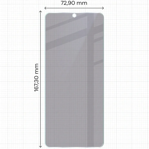 Prywatyzujące szkło hybrydowe Bizon Glass Mule Shadow do Motorola Moto G06 4G / G06 Power 4G matowe