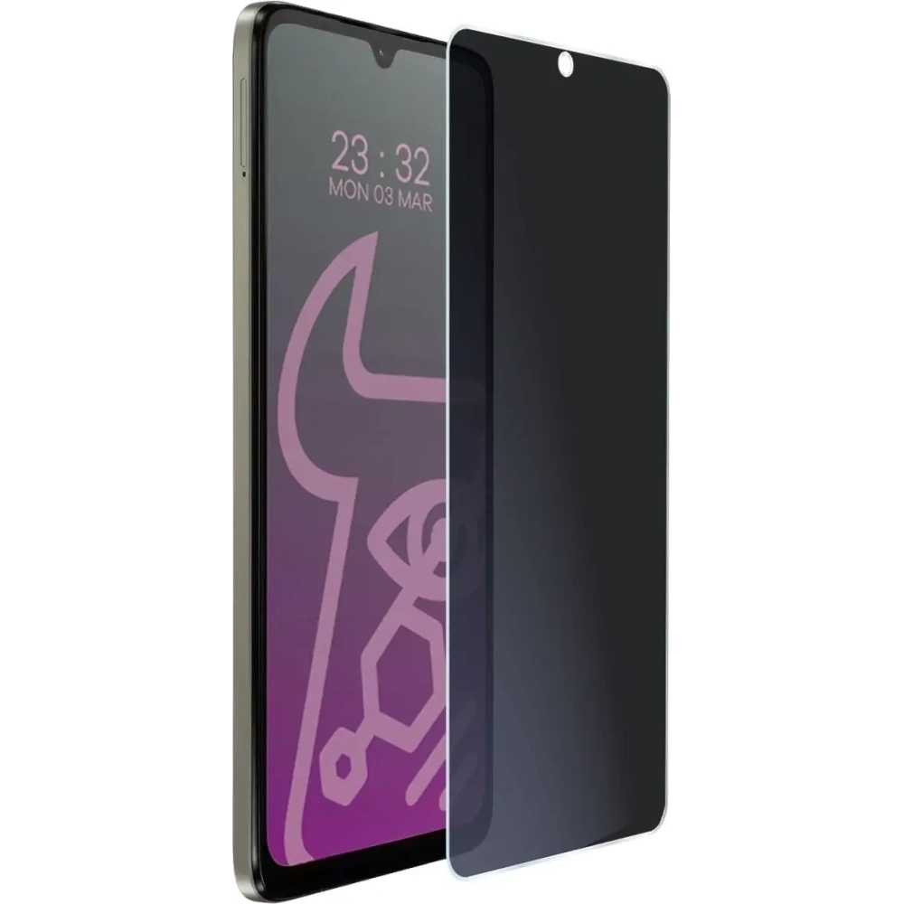 Prywatyzujące szkło hybrydowe Bizon Glass Mule Shadow do Motorola Moto G06 4G / G06 Power 4G matowe