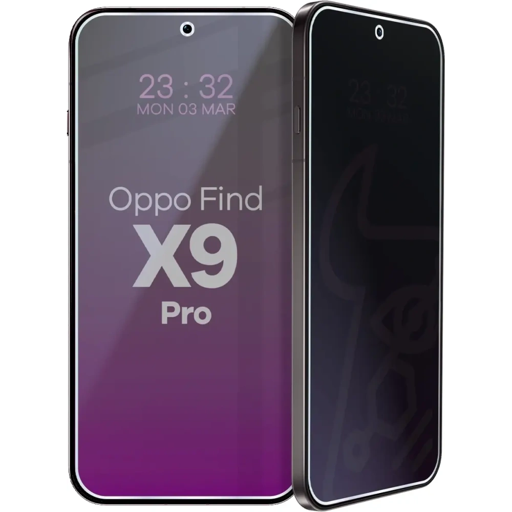 Prywatyzujące szkło hybrydowe Bizon Glass Mule Shadow do Oppo Find X9 Pro matowe