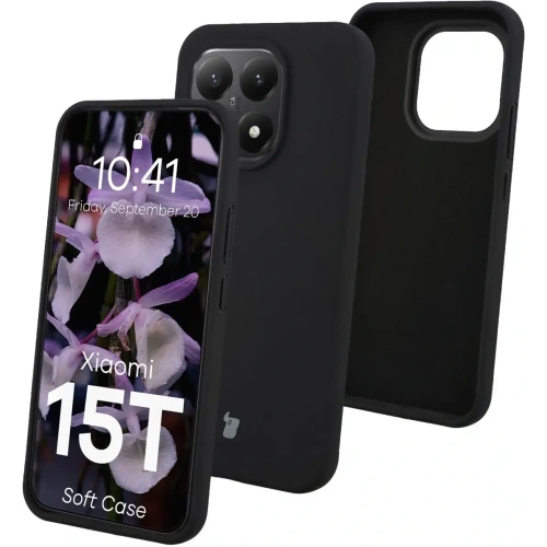Silikonowe etui Bizon Soft Case do Xiaomi 15T czarne