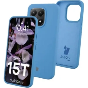 Silikonowe etui Bizon Soft Case do Xiaomi 15T niebieskie