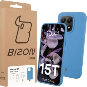 Silikonowe etui Bizon Soft Case do Xiaomi 15T niebieskie