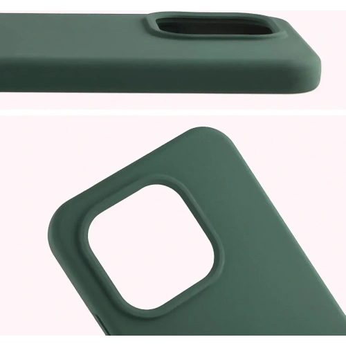 Silikonowe etui Bizon Soft Case do Xiaomi 15T ciemnozielone
