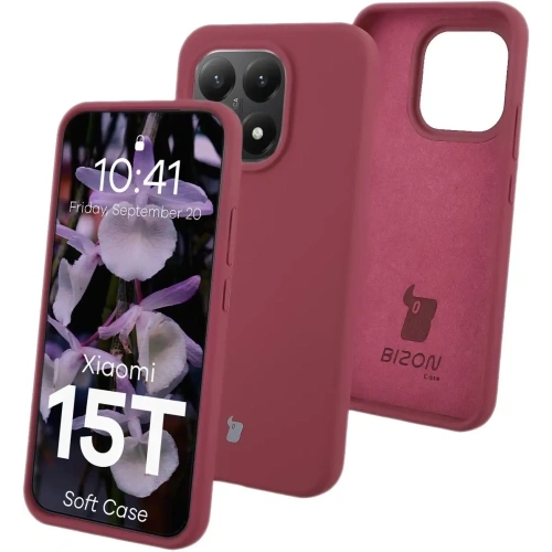 Silikonowe etui Bizon Soft Case do Xiaomi 15T ciemnofioletowe