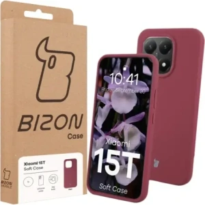 Silikonowe etui Bizon Soft Case do Xiaomi 15T ciemnofioletowe