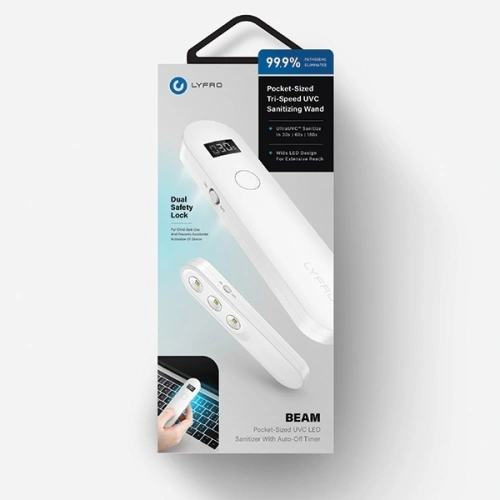 Kup LYFRO Beam lampa dezynfekująca mini UV-C ręczna sterylizator biały/white - UNIQ231WHT - {ean13} - Sklep Home Screen