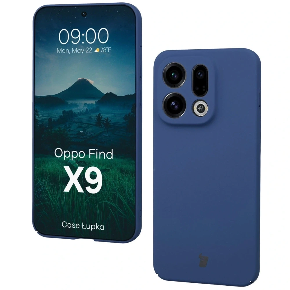 Etui Bizon Case Łupka do Oppo Find X9 niebieskie