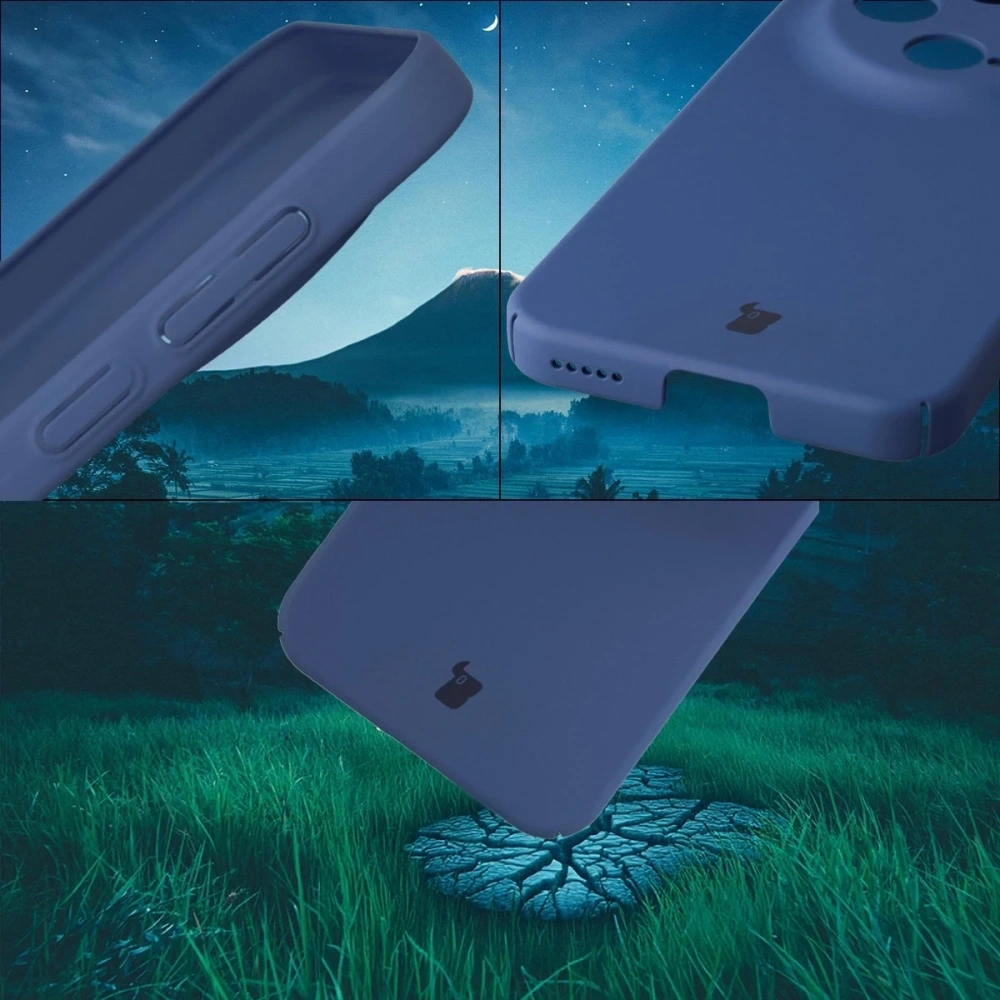 Etui Bizon Case Łupka do Vivo X300 niebieskie