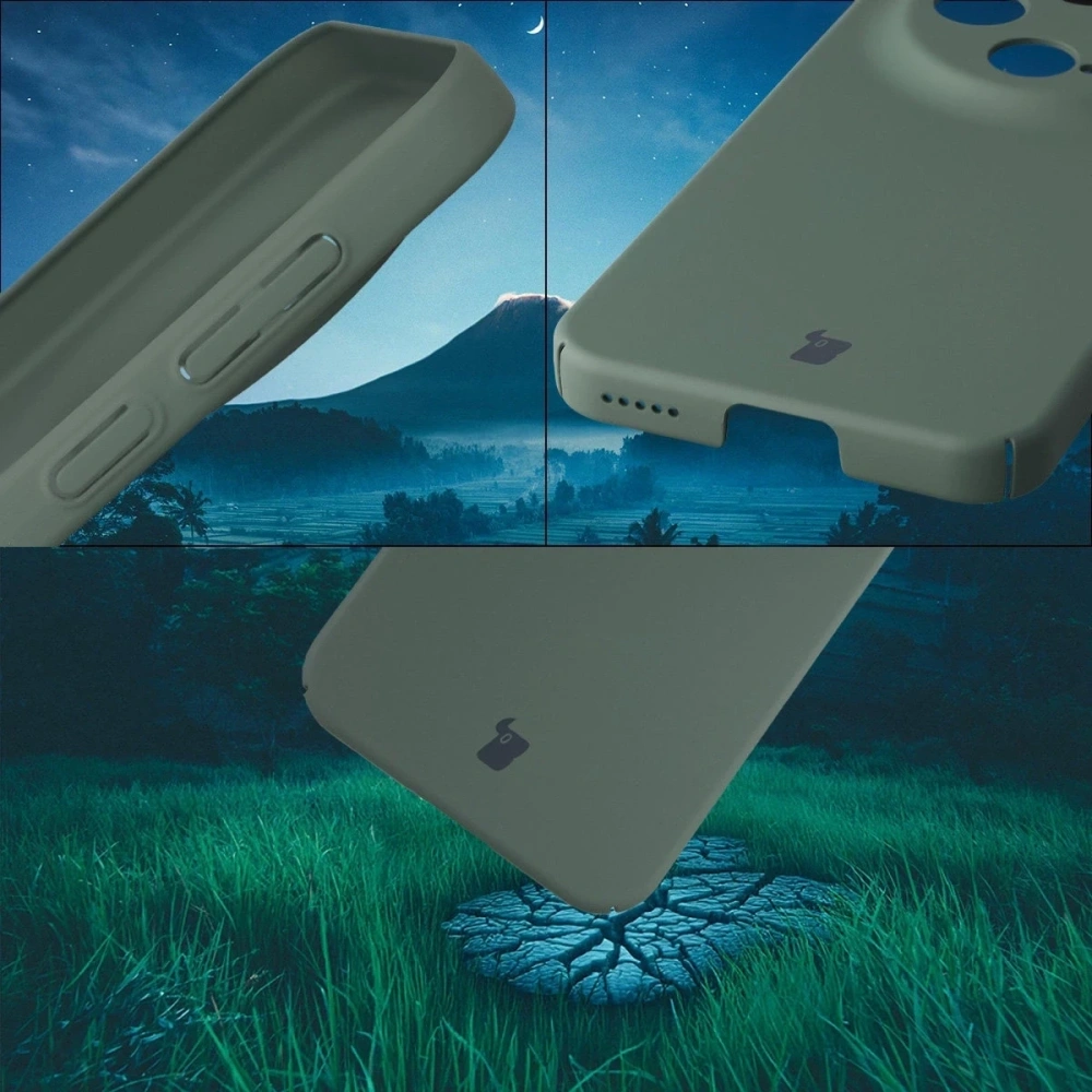 Etui Bizon Case Łupka do Vivo X300 zielone