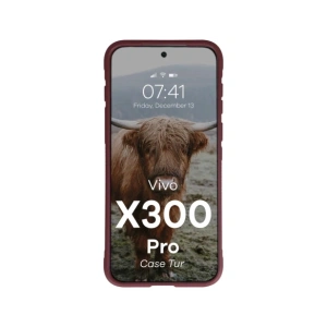 Pancerne etui Bizon Case Tur do Vivo X300 Pro burgundowe