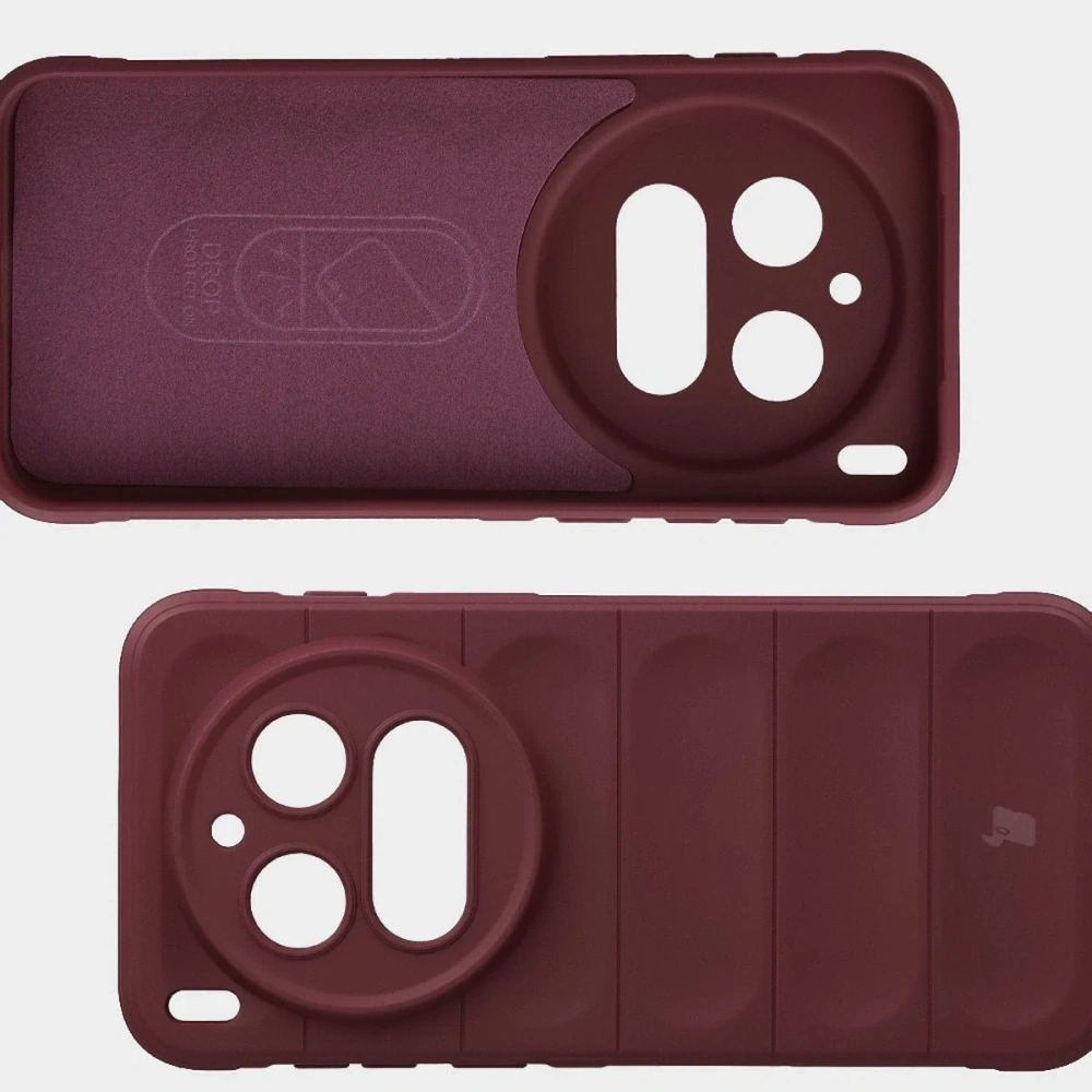 Pancerne etui Bizon Case Tur do Vivo X300 Pro burgundowe