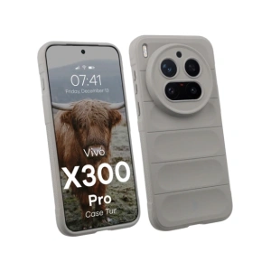 Pancerne etui Bizon Case Tur do Vivo X300 Pro jasnoszare