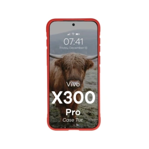 Pancerne etui Bizon Case Tur do Vivo X300 Pro czerwone