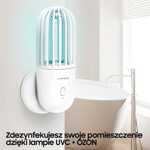 Buy UNIQ LYFRO Portable UVC + Ozone Sanitizing Lamp With Magnetic Base white - UNIQ234WHT - {ean13} - Home Screen Store Europe