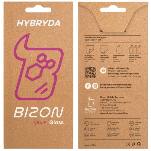 Elastyczne szkło hybrydowe Bizon Glass Mule do Oppo Find X9