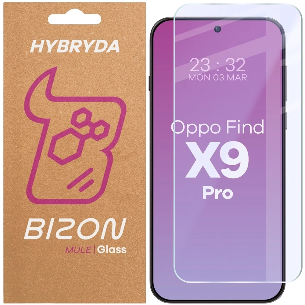 Elastyczne szkło hybrydowe Bizon Glass Mule do Oppo Find X9 Pro