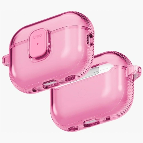 Etui UNIQ Glase Pro do Apple AirPods Pro 3 Lock Case różowy