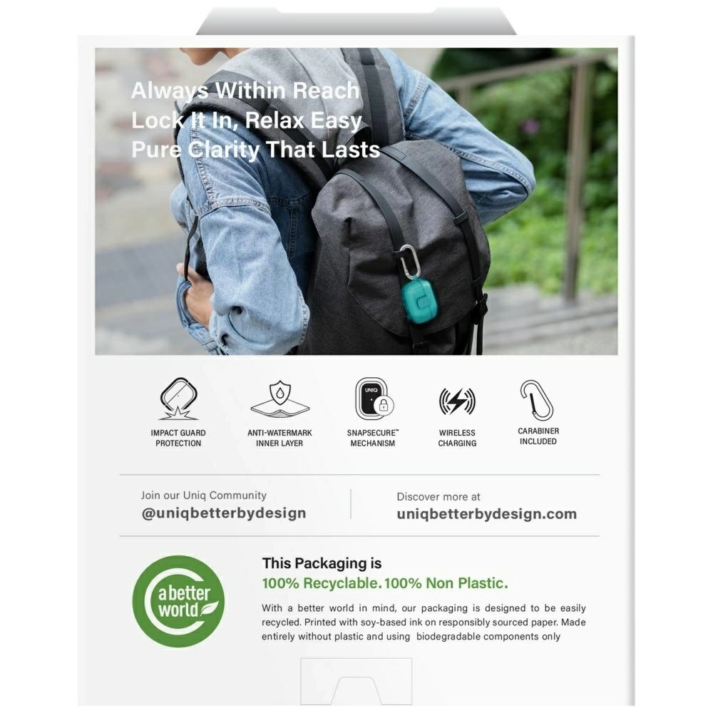 Etui UNIQ Glase Pro do Apple AirPods Pro 3 Lock Case różowy