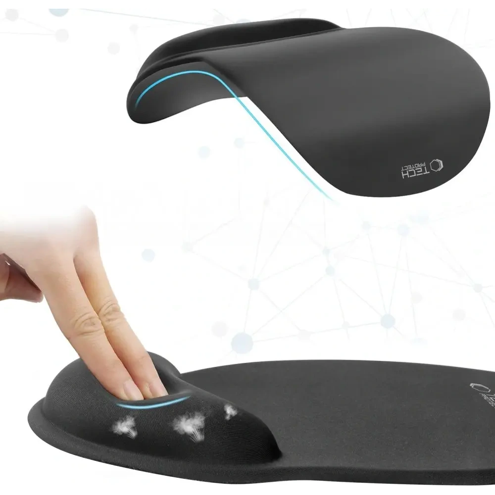 Podkładka Tech-Protect A200 Mouse Pad With Gel Wrist Rest 25x22.5cm Black